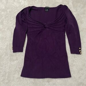 VENUS Purple 3/4 Sleeve Top